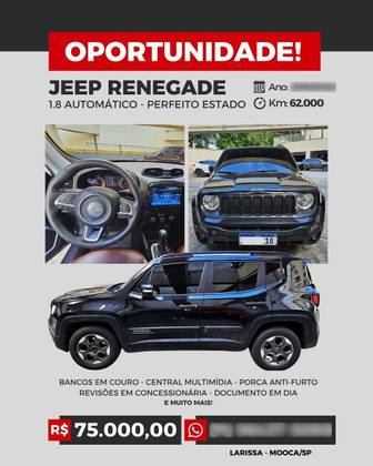 JEEP RENEGADE 1.8 16V FLEX SPORT 4P AUTOMÁTICO JEEP RENEGADE 1.8 16V FLEX SPORT 4P AUTOMÁTICO